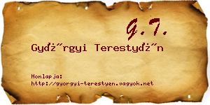 Györgyi Terestyén névjegykártya